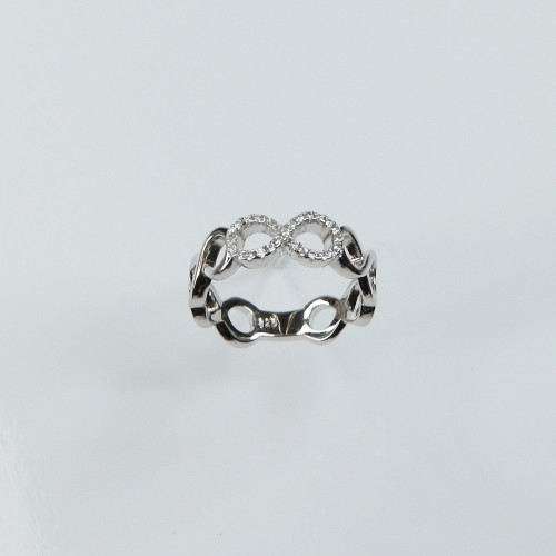 Sterling Silver CZ Infinity Ring